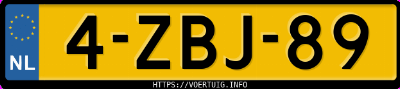 Kenteken afbeelding van 4ZBJ89, grijze BMW I3