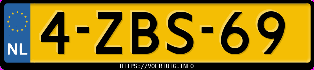 Kenteken afbeelding van 4ZBS69, grijze BMW 316I Touring