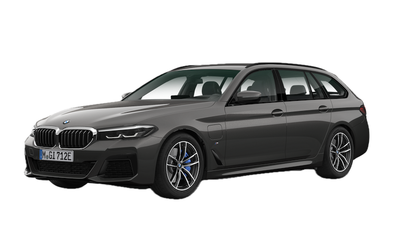 Afbeelding van GSR15R, grijze BMW 530E Touring stationwagen