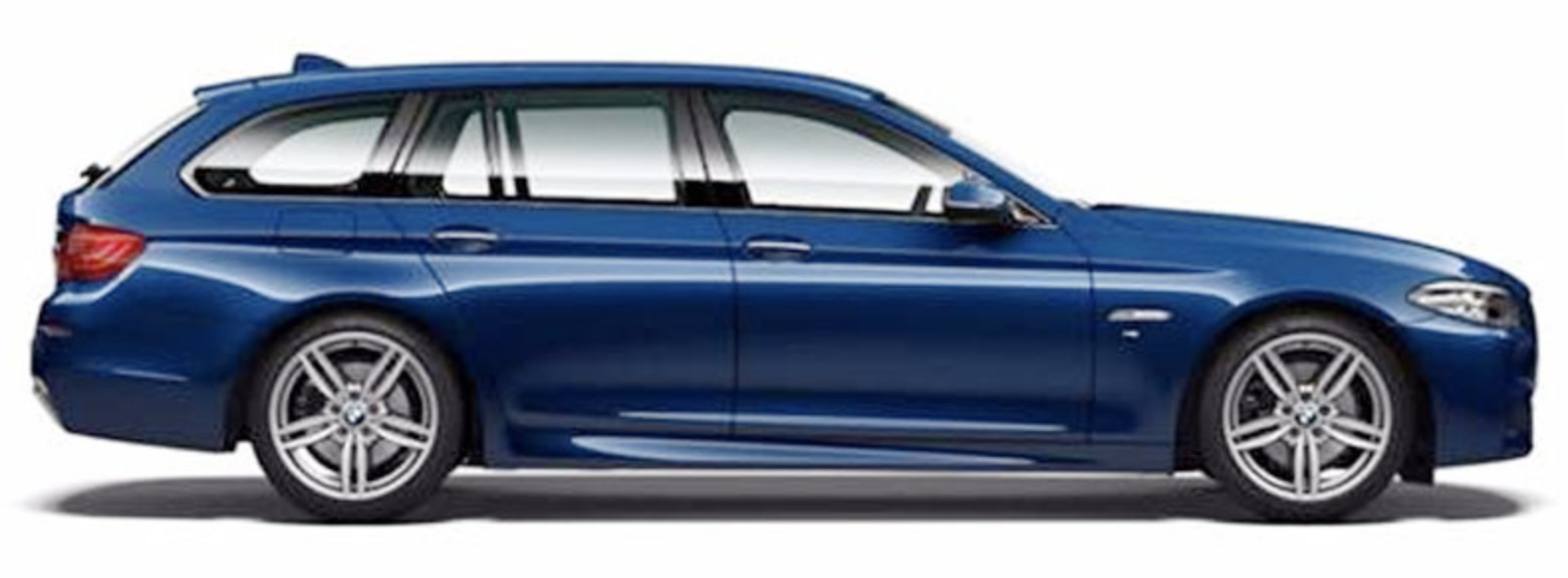 Afbeelding van 5TSG83, blauwe BMW 535I Touring stationwagen