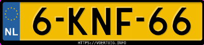 Kenteken afbeelding van 6KNF66, blauwe BMW X Reihe X1 Sdrive20i