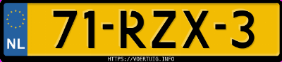 Kenteken afbeelding van 71RZX3, rode BMW 3ER Reihe 318i Touring