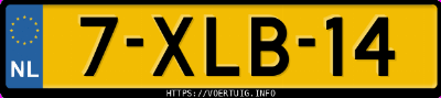 Kenteken afbeelding van 7XLB14, zwarte BMW 3ER Reihe
