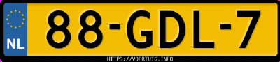 Kenteken afbeelding van 88GDL7, zwarte BMW 3ER Reihe 320d Touring