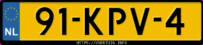 Kenteken afbeelding van 91KPV4, zwarte BMW 6ER Reihe