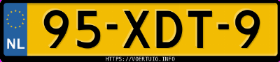 Kenteken afbeelding van 95XDT9, blauwe BMW 3ER Reihe 316d