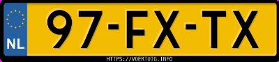 Kenteken afbeelding van 97FXTX, grijze BMW 3ER Reihe 316i