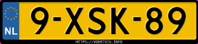 Kenteken afbeelding van 9XSK89, grijze BMW I3