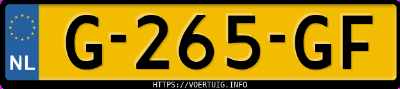 Kenteken afbeelding van G265GF, zwarte BMW X3 Sdrive20i