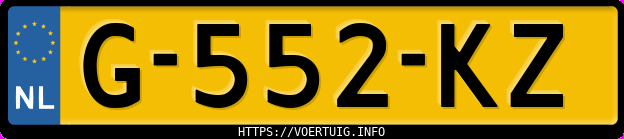 Kenteken afbeelding van G552KZ, grijze BMW 5ER Reihe 525i Touring