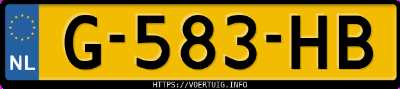 Kenteken afbeelding van G583HB, blauwe BMW 320I Sedan Business Edition