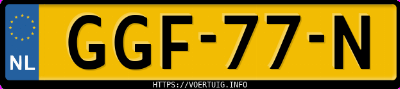 Kenteken afbeelding van GGF77N, grijze BMW 320E