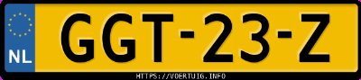 Kenteken afbeelding van GGT23Z, zwarte BMW IX1 Edrive20