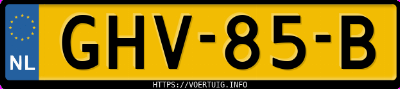 Kenteken afbeelding van GHV85B, zwarte BMW I5 M60 Xdrive