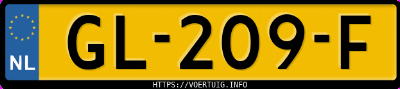 Kenteken afbeelding van GL209F, zwarte BMW 218I Active Tourer