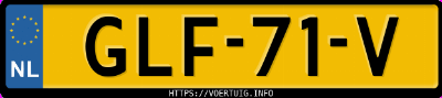 Kenteken afbeelding van GLF71V, zwarte BMW 3 Series 318i Touring