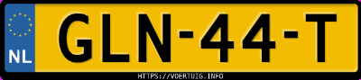 Kenteken afbeelding van GLN44T, rode BMW 330E