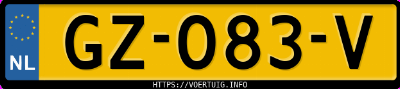 Kenteken afbeelding van GZ083V, zwarte BMW 520I