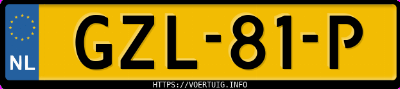 Kenteken afbeelding van GZL81P, zwarte BMW 318I