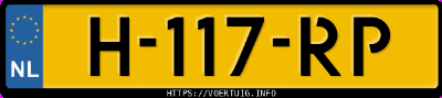 Kenteken afbeelding van H117RP, zwarte BMW X5 Xdrive45e