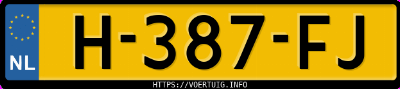 Kenteken afbeelding van H387FJ, grijze BMW 525I Touring