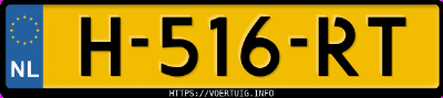 Kenteken afbeelding van H516RT, zwarte BMW 118I