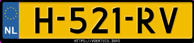 Kenteken afbeelding van H521RV, zwarte BMW 520D Touring