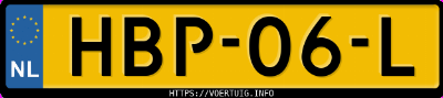 Kenteken afbeelding van HBP06L, grijze BMW M5