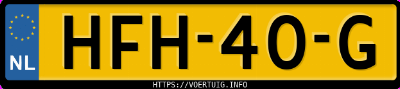 Kenteken afbeelding van HFH40G, zwarte BMW IX2 Edrive20