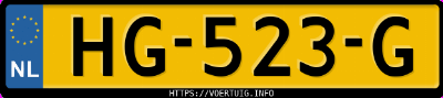 Kenteken afbeelding van HG523G, grijze BMW 5ER Reihe 530i Touring