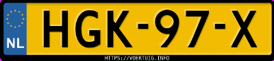 Kenteken afbeelding van HGK97X, blauwe BMW 220 Gran Coupé