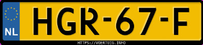 Kenteken afbeelding van HGR67F, witte BMW IX2 Edrive20