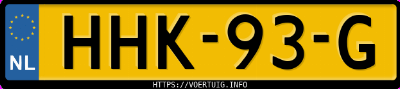 Kenteken afbeelding van HHK93G, blauwe BMW 320I