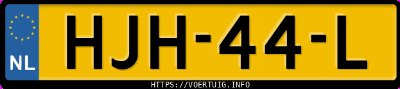 Kenteken afbeelding van HJH44L, grijze BMW 320 I S