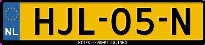 Kenteken afbeelding van HJL05N, witte BMW 320E Touring Business Edition Plus