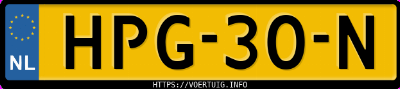 Kenteken afbeelding van HPG30N, blauwe BMW Ix Xdrive60