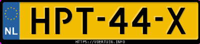 Kenteken afbeelding van HPT44X, grijze BMW 3ER Reihe 325i Touring