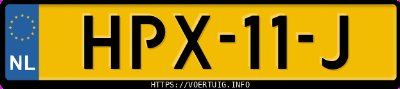 Kenteken afbeelding van HPX11J, zwarte BMW Xm 50e