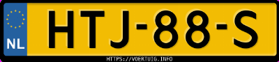 Kenteken afbeelding van HTJ88S, witte BMW X4 Xdrive20i