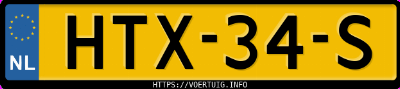 Kenteken afbeelding van HTX34S, zwarte BMW Xm 50e