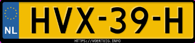 Kenteken afbeelding van HVX39H, grijze BMW I4 Edrive35