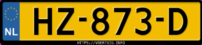 Kenteken afbeelding van HZ873D, zwarte BMW 320D Efficient Dynamics Edition Touring