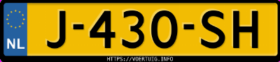 Kenteken afbeelding van J430SH, blauwe BMW 530E Sedan Business Edition Plus
