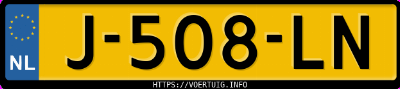 Kenteken afbeelding van J508LN, zwarte BMW 540D Xdrive Touring