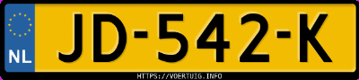 Kenteken afbeelding van JD542K, zwarte BMW 320D Efficient Dynamics Edition Touring