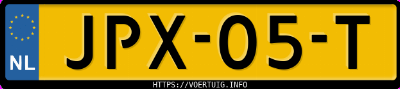 Kenteken afbeelding van JPX05T, witte BMW X1 Sdrive20i