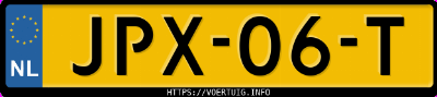 Kenteken afbeelding van JPX06T, witte BMW X1 Sdrive20i
