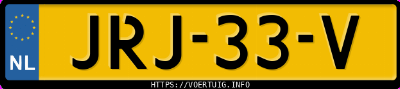 Kenteken afbeelding van JRJ33V, zwarte BMW IX1 Edrive20