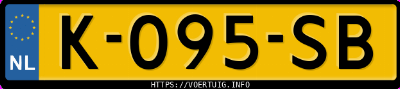 Kenteken afbeelding van K095SB, witte BMW 530E Iperformance Berline