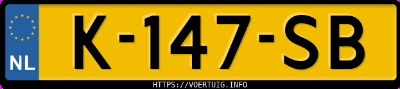 Kenteken afbeelding van K147SB, witte BMW 530E Iperformance Berline